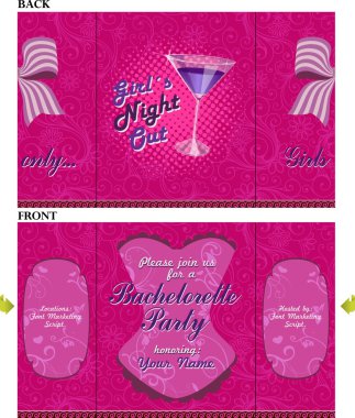 Invitation for bachelorette party clipart