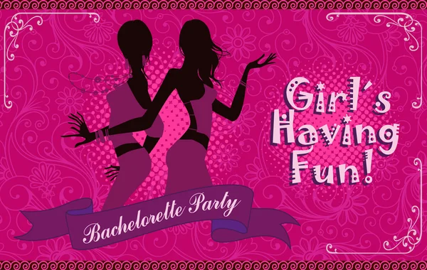 Illustration for bachelorette party girls night out — Stock Vector