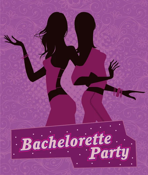 Illustration poster for bachelorette party. — Stock Vector