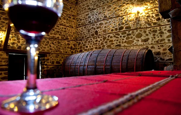 stock image Wine barrel cellar