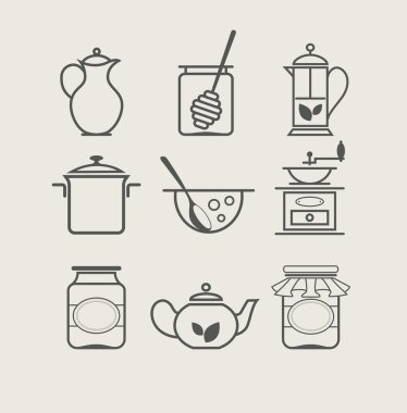 Tableware set icon clipart