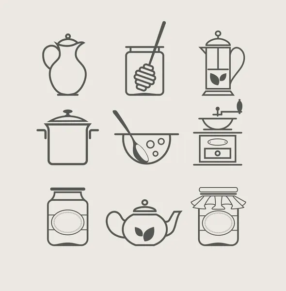 餐具设置的图标 — 图库矢量图片