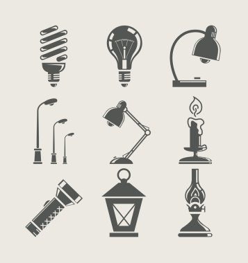 Light bulb and lighting appliance. set icon