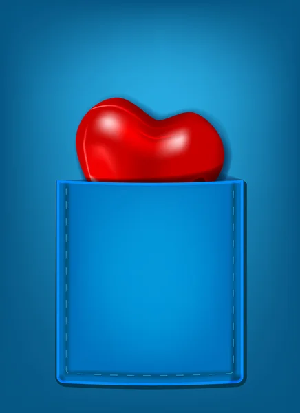 Coeur de poche — Image vectorielle
