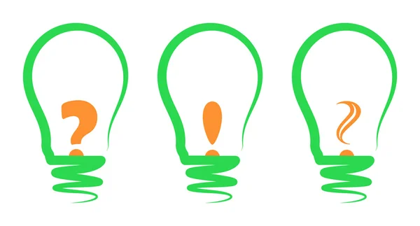 Concept, symbolizing the light bulb — Stock Vector