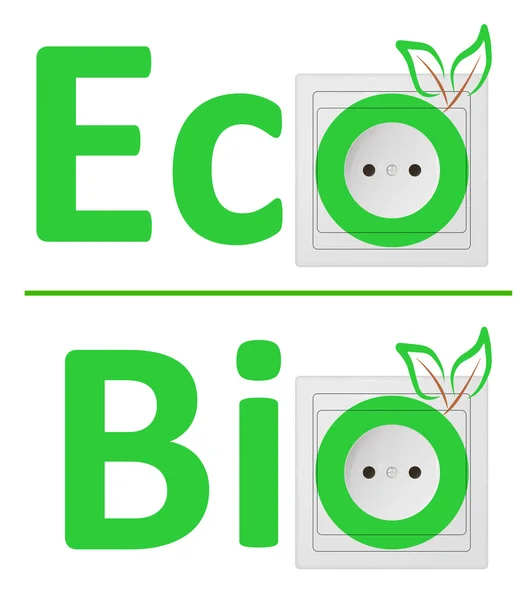 Concetto ecologico, simbolo della bioenergia — Vettoriale Stock