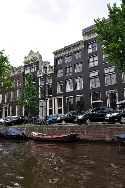 Amsterdam.Canals.Vista de Amsterdam . — Foto de Stock