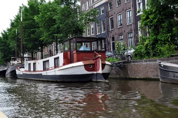 Amsterdam.Canals.View z Amsterdamu. — Zdjęcie stockowe