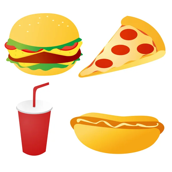 Fast food set — Stock Photo, Image