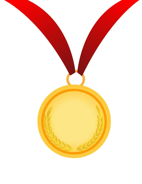 Ilustrasi medali emas — Stok Foto