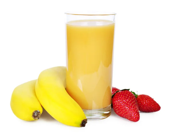 Banana and strawberry smoothie — Stock Photo, Image