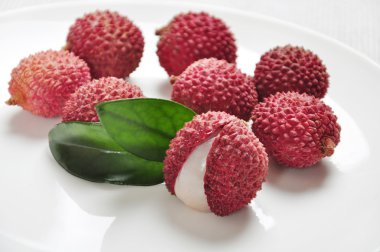 Ripe lychees clipart