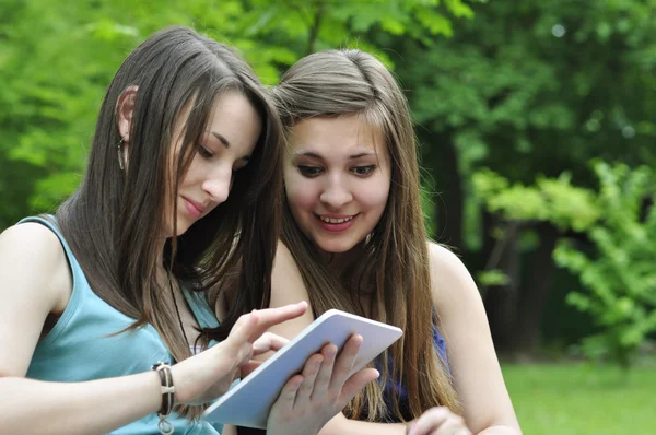 stock image Girls with tablet pc