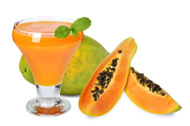 Blended papaya juice clipart