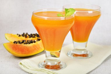 Blended papaya juice clipart