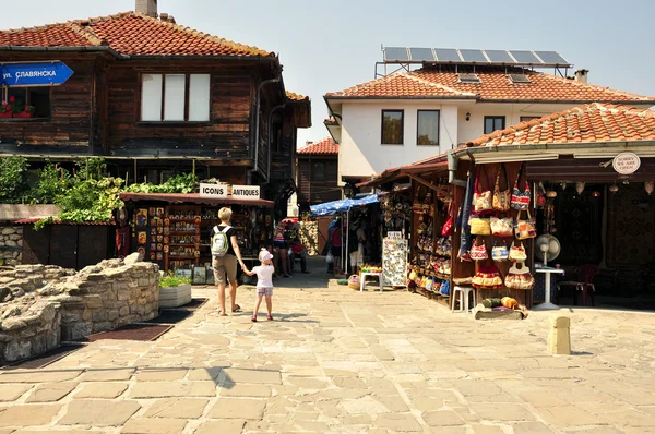 Souvenir shops in Nessebar — Stock Photo, Image