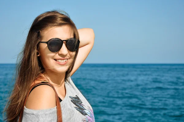 stock image Woman and the sea