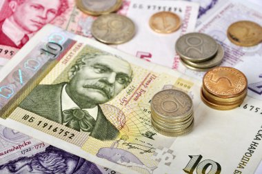 Bulgarian money close up clipart