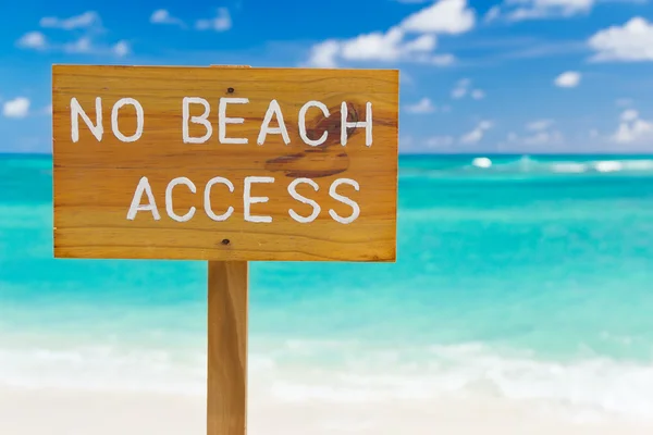 stock image No beach access sign, horizontal