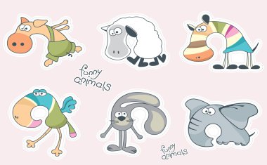 Funny animals clipart