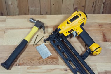 Hammer and Nail Gun clipart