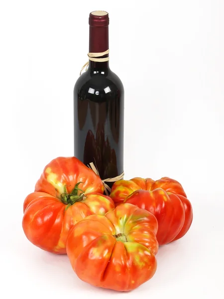 Domates ve şarap — Stok fotoğraf