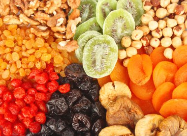 Dried fruits background clipart