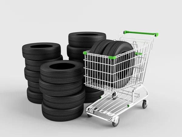 Loja de pneus — Fotografia de Stock