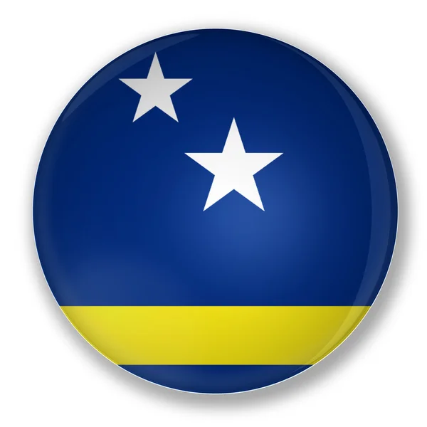 Badge con la bandiera di Curaascar ao — Foto Stock