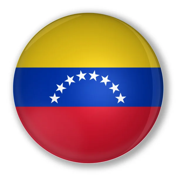 Badge con la bandiera di Venezuela — Foto Stock