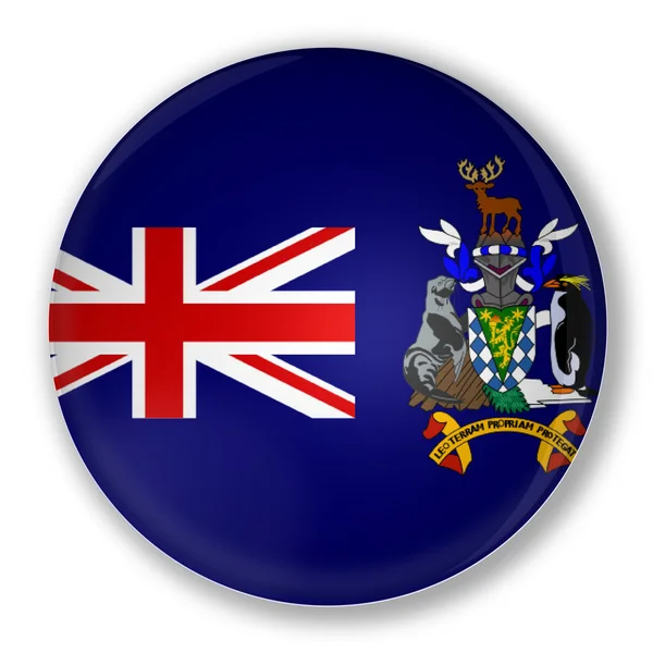 Badge met vlag van Zuid-Georgië eiland — Stockfoto