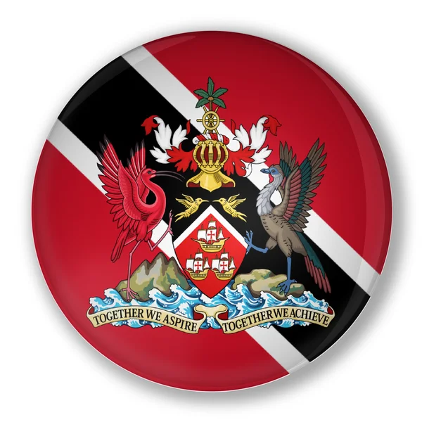 Distintivo com bandeira de Trinidad e Tobago — Fotografia de Stock