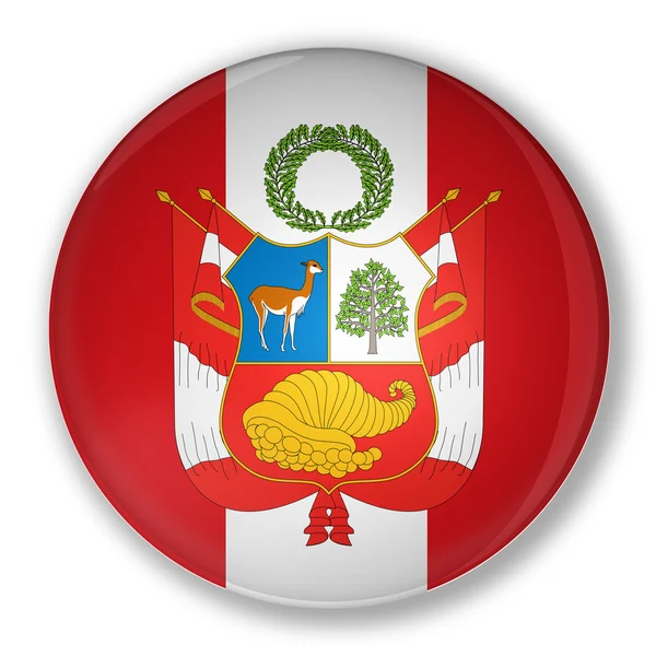 Badge met vlag van peru — Stockfoto