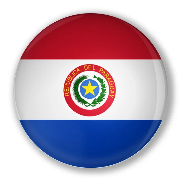 Badge met vlag van paraguay — Stockfoto