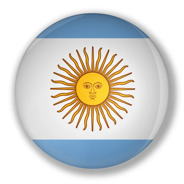 Badge con la bandiera di Argentina — Foto Stock