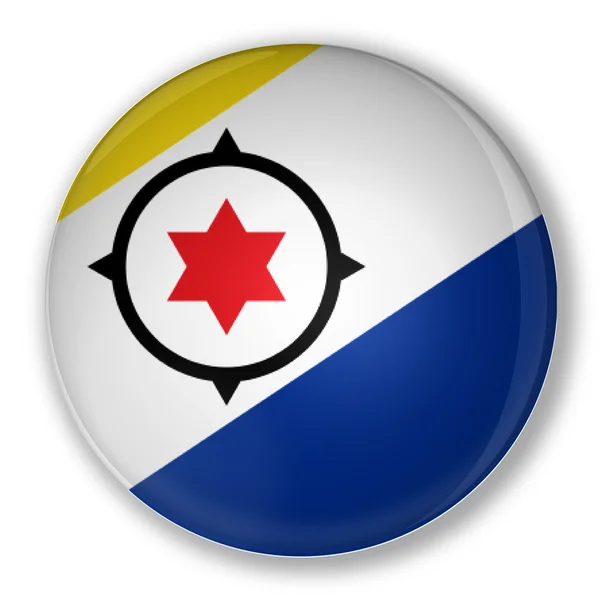 Distintivo com bandeira de Bonaire — Fotografia de Stock