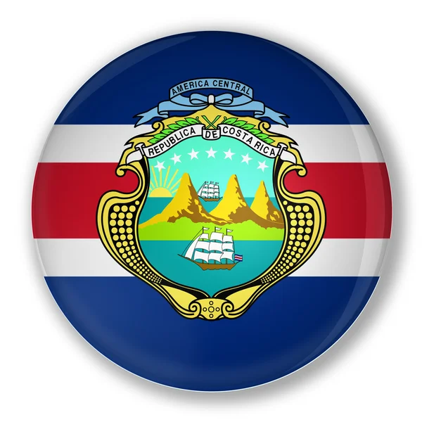Badge met vlag van costa rica — Stockfoto