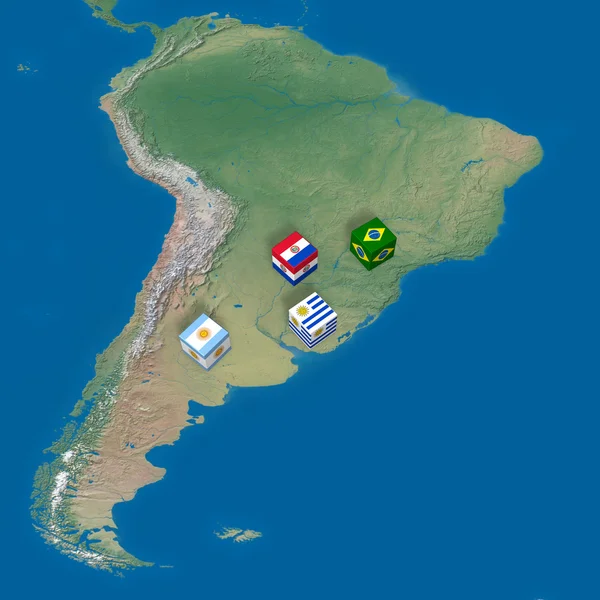 Kraje mercosul — Zdjęcie stockowe