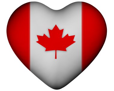 kalp ile Kanada bayrağı