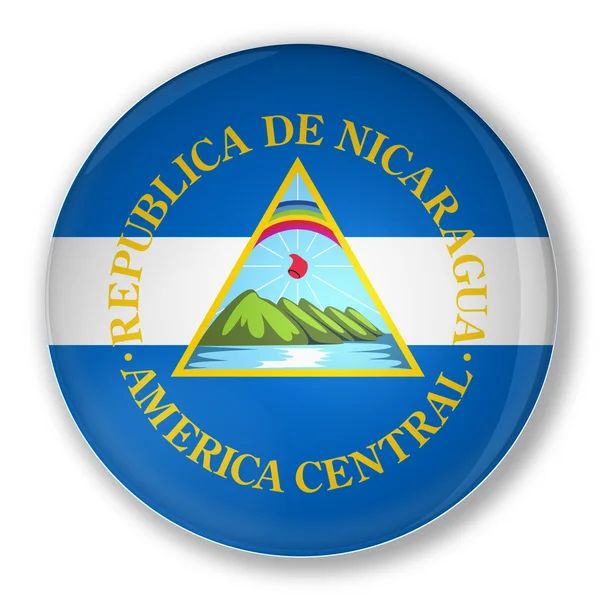 Badge met vlag van nicaragua — Stockfoto