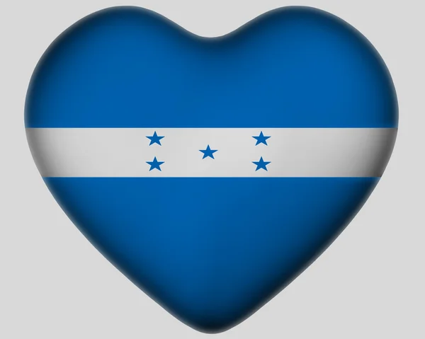 Heart with flag of Honduras — Stock Photo, Image