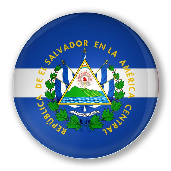 Badge met vlag van el salvador — Stockfoto