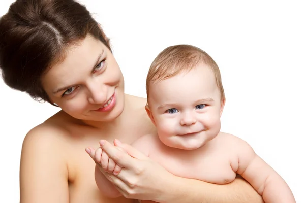 Happy mother with baby — Stock Photo, Image