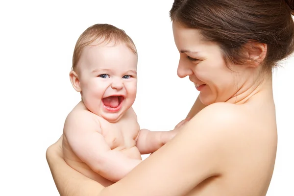Madre feliz con el bebé — Foto de Stock