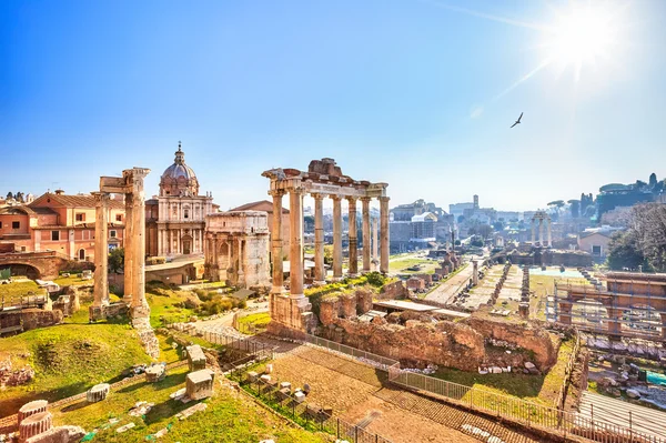Římské ruiny v Římě, forum — Stock fotografie
