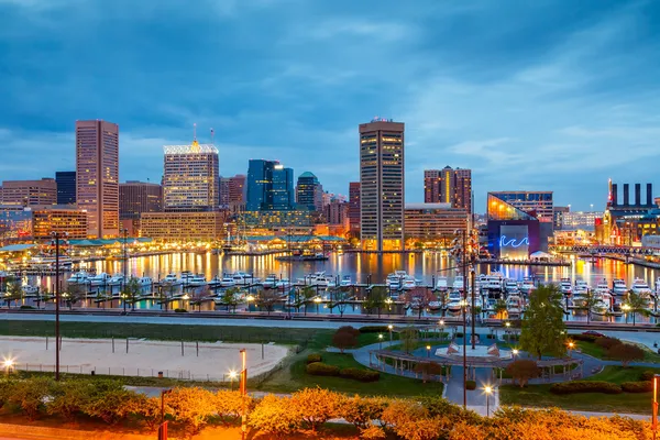 Baltimore w nocy — Zdjęcie stockowe