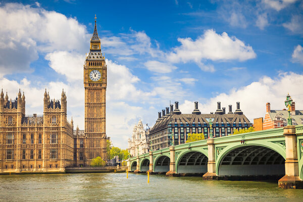 Big Ben y las Casas del Parlamento — Foto de Stock