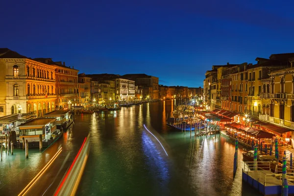 Grand Canal 's nachts, Venetië — Stockfoto