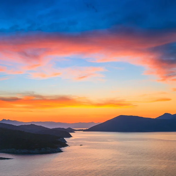 Zonsondergang in Griekenland — Stockfoto
