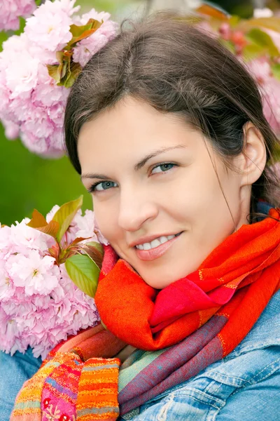 stock image Portrait of young beautiful woman